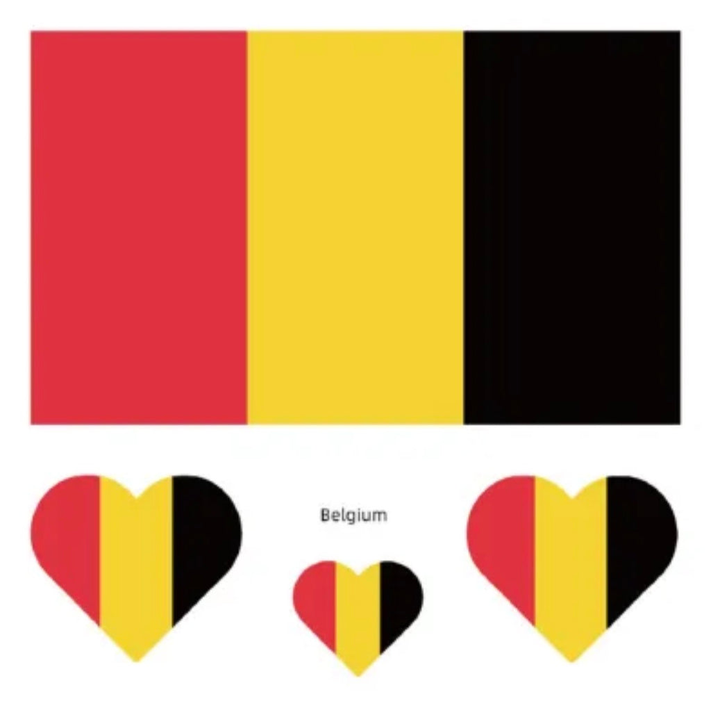 Flaggen Tattoos Set ❤️- 14 Länder (4er Packs inkl. Herztattoos) - Perfekt für die WM 2026