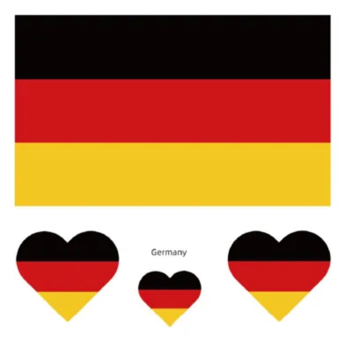 Flaggen Tattoos Set ❤️- 14 Länder (4er Packs inkl. Herztattoos) - Perfekt für die WM 2026